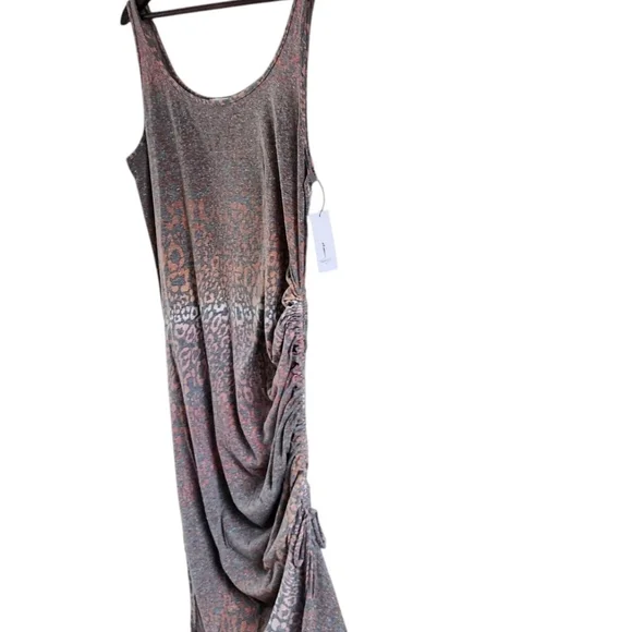 Skinnygirl Ombre Leopard Coral Connie Ruched Dress Womens Size L New NWT - Picture 4 of 7